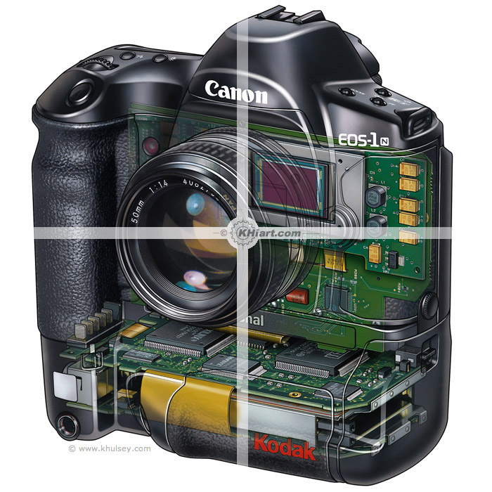Kodak DCT Canon EOS digital SLR camera cutaway