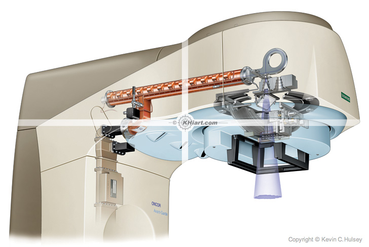 Siemens ONCOR linear accelerator cutaway