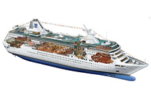 Cruise ship illustration